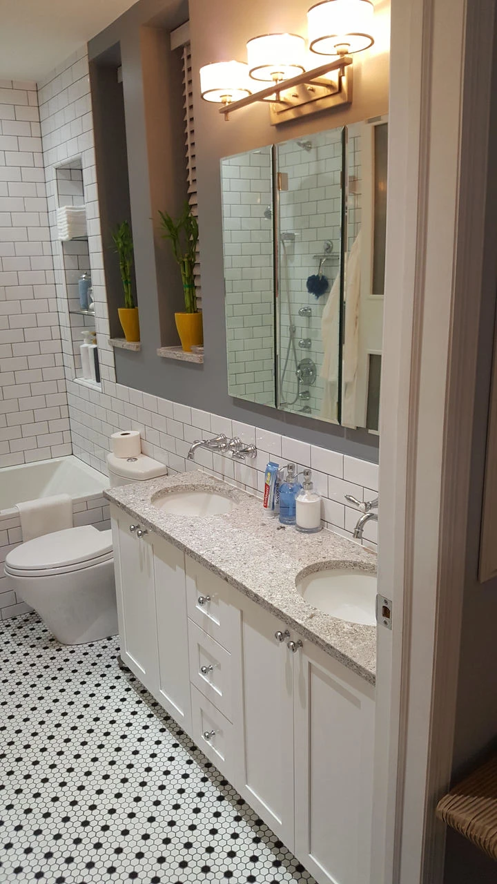 Custom - Dual Bathroom Vanity with Shaker Doors | Gothic Furniture