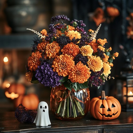 Download Autumn Halloween Decor Image - Autumn, Halloween, Flowers | StockCake