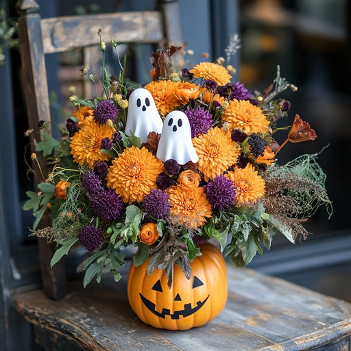Download Autumn Halloween Decor Image - Autumn, Halloween, Flowers | StockCake