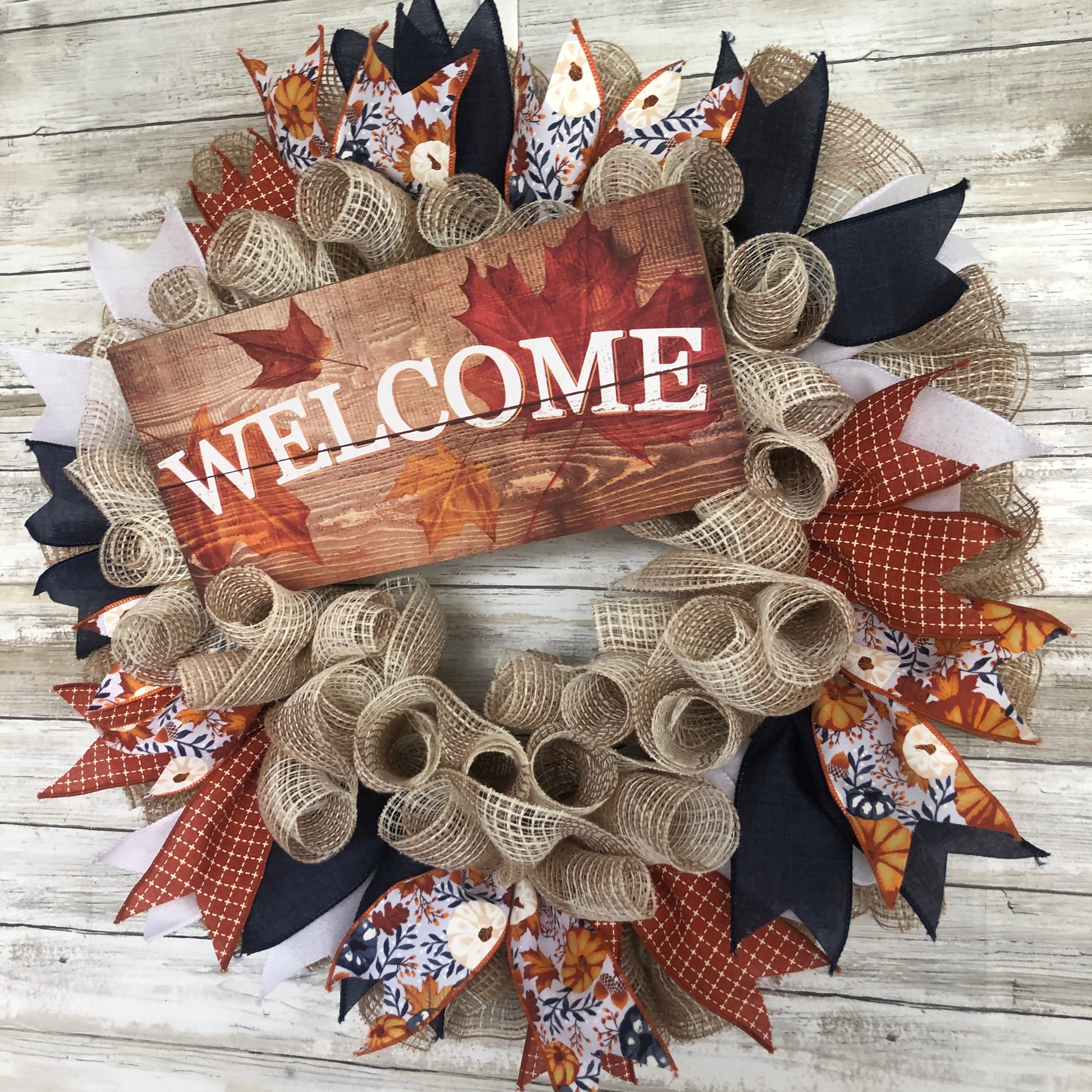 Fall Burlap Door Wreath Fall Burlap Wreath, Fall Wreath For Front