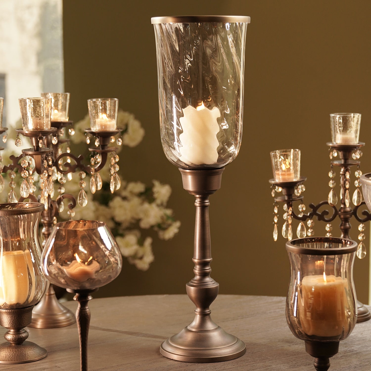 Fall Candlestick Holders How To Make Taper Candle Holders From A Log Homespun Seasonal Living