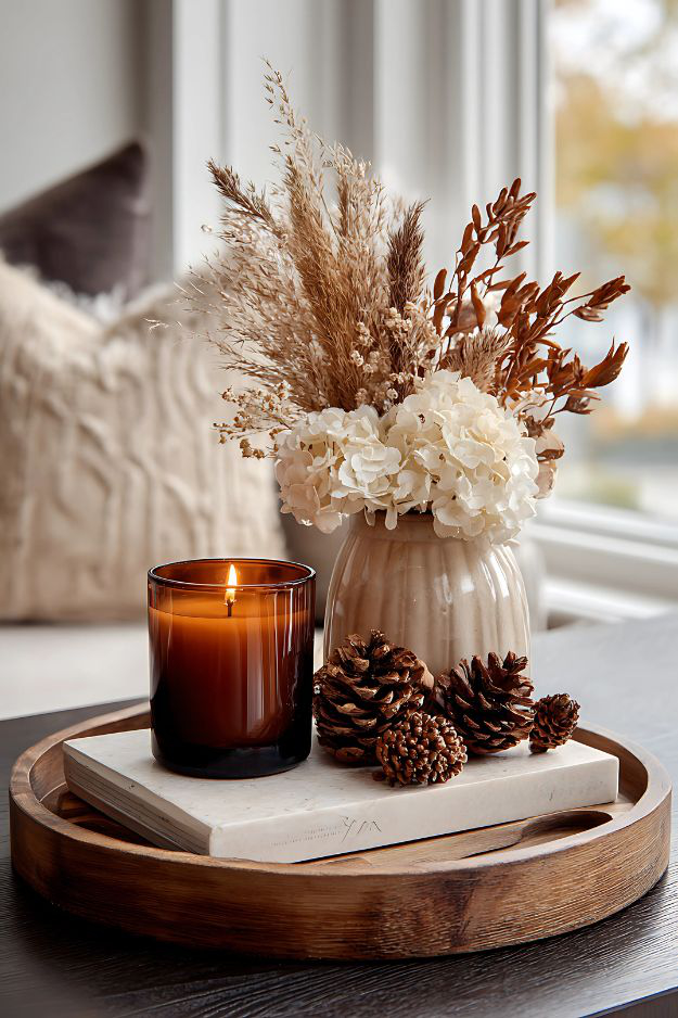 Fall Coffee Table Decor Ideas for a Warm Inviting Living Room - Our Happy Corner