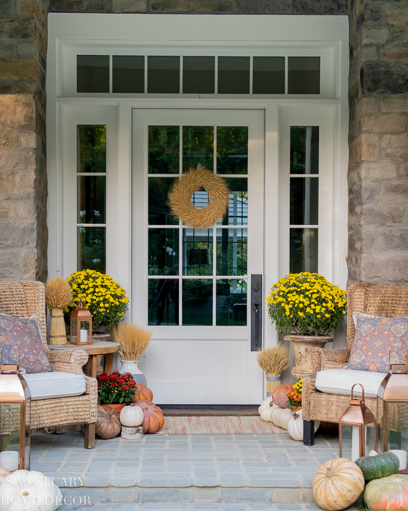 Fall Front Porch Decorating Inspiration - Sanctuary Home Decor