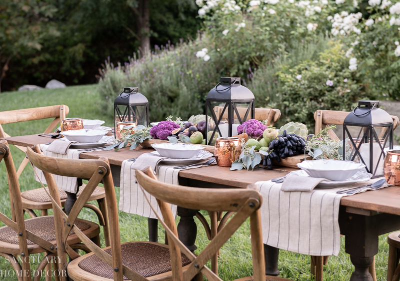 Fall Harvest Tablescape - From Everyday to Holiday - Sanctuary Home Decor