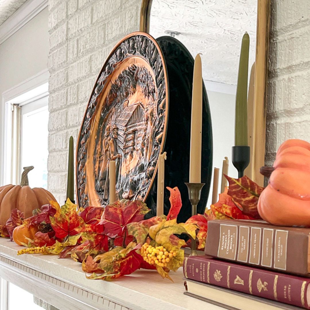 Fall Mantel Decor Ideas Mantel GrÃ¼n Orange Fall Mantel Display Ideas Decorate An Autumn Mantel You'