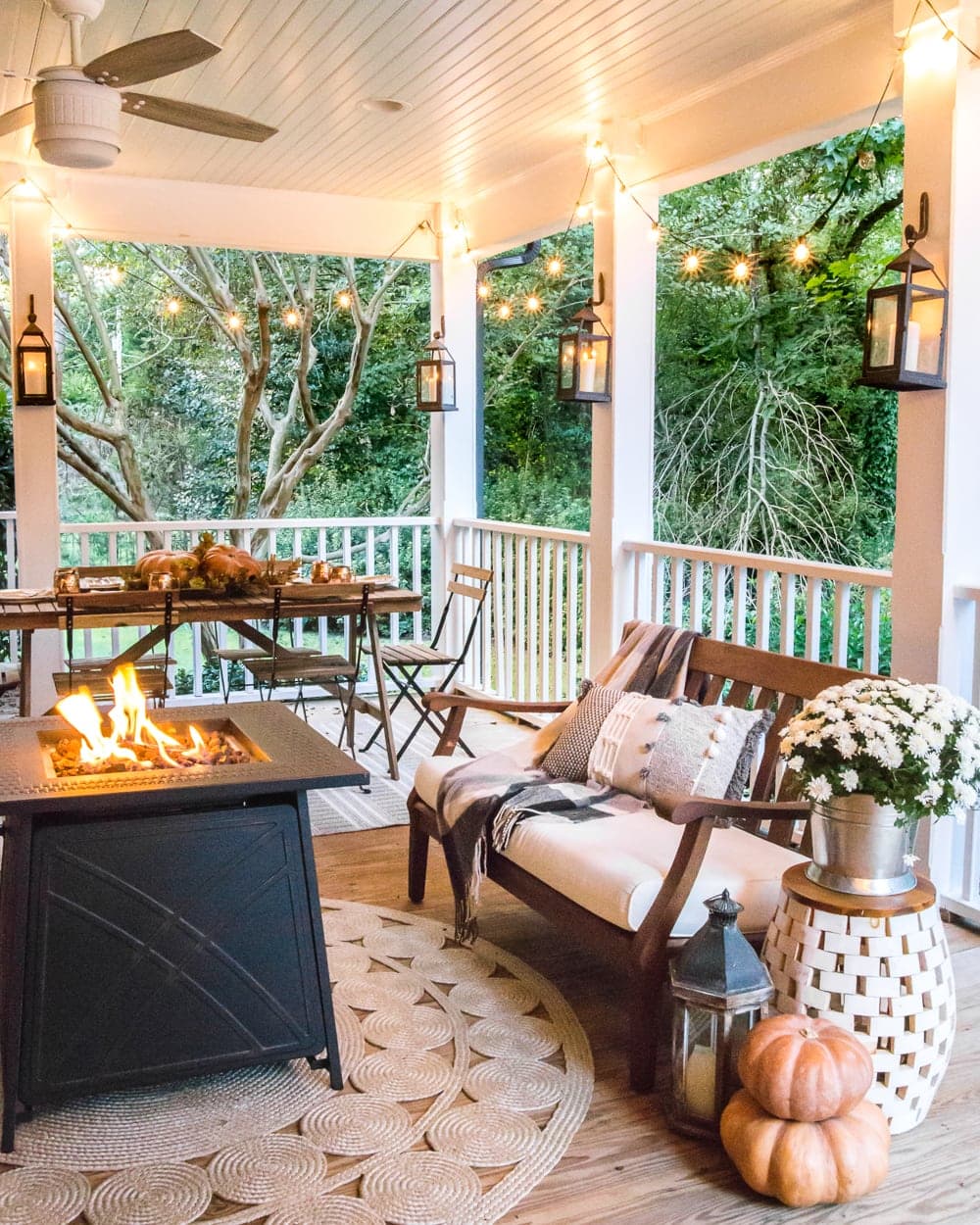 Fall Porch Tour and How to Add Cozy Style Outdoors - Bless'er House