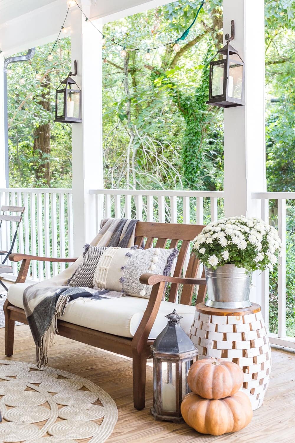 Fall Porch Tour and How to Add Cozy Style Outdoors - Bless'er House