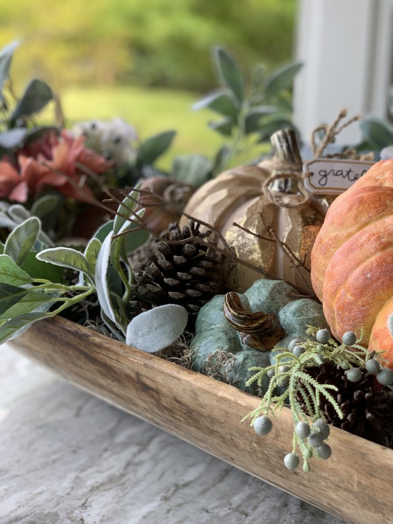Fall Rustic Styled Antique Dough Bowl - Palm Grove Farmhouse