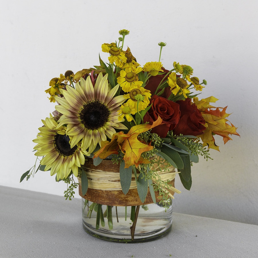 Fall Sunflower Arrangement | Autumn Flowers in Vase