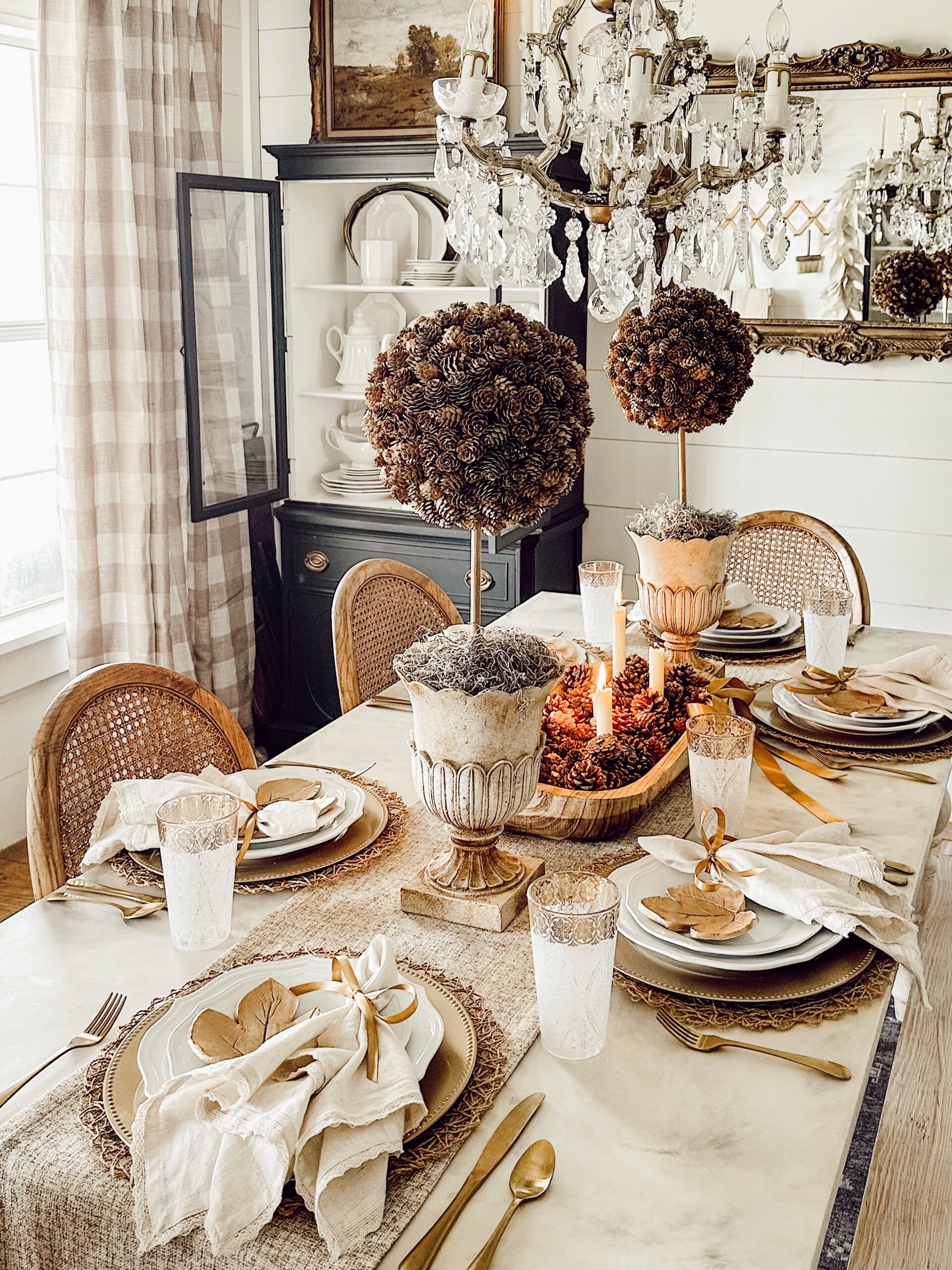 Farmhouse Fall Decor Dining Table Set Up Ideas Creating A Neutral Fall Dining Room: Warmth And Elegance