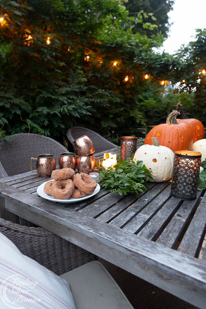 Festive Tablescape with Pumpkin Lanterns (Cozy Living) - Finding Silver Pennies