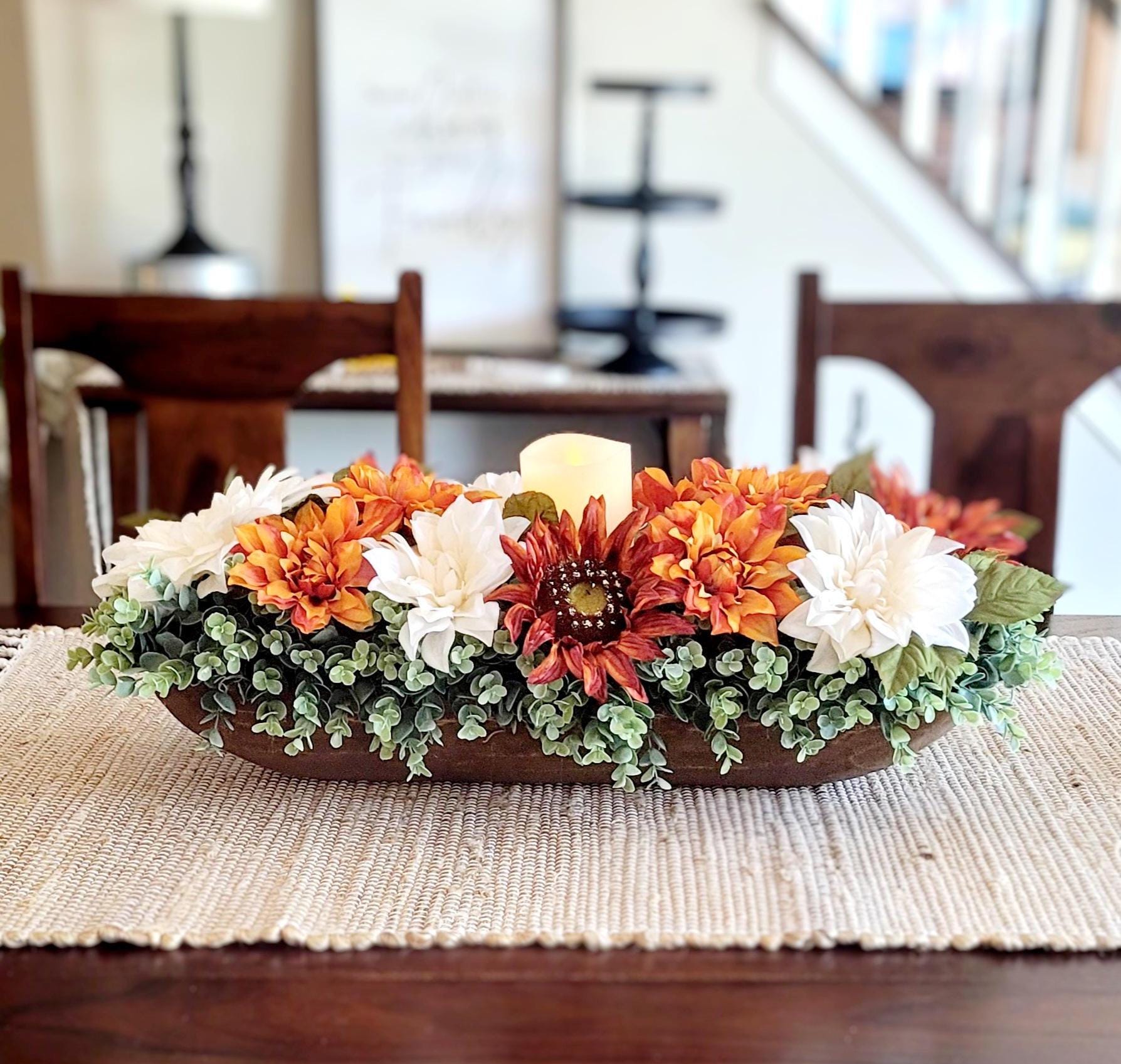 Flower Arrangements Fall Dining Table Decor Fall Dinner Table Setting Ideas (Casual Kitchen And Dining Decor)