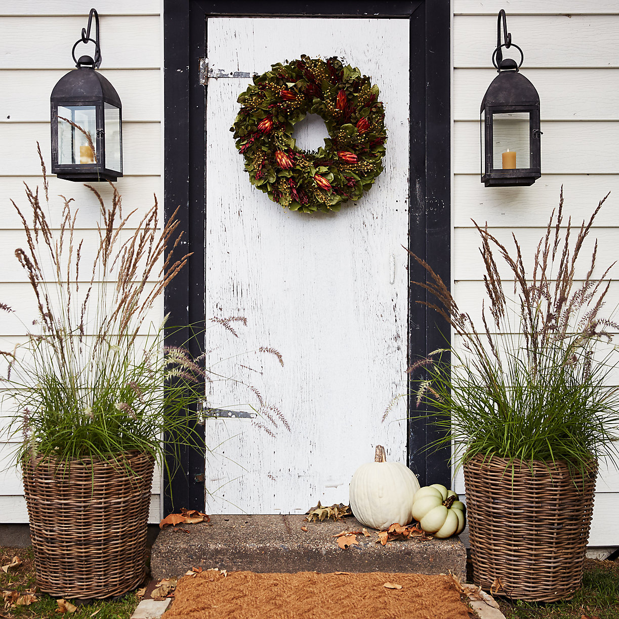 Front Porch Fall Lantern Fall Farmhouse Porch A Night Owl Blog
