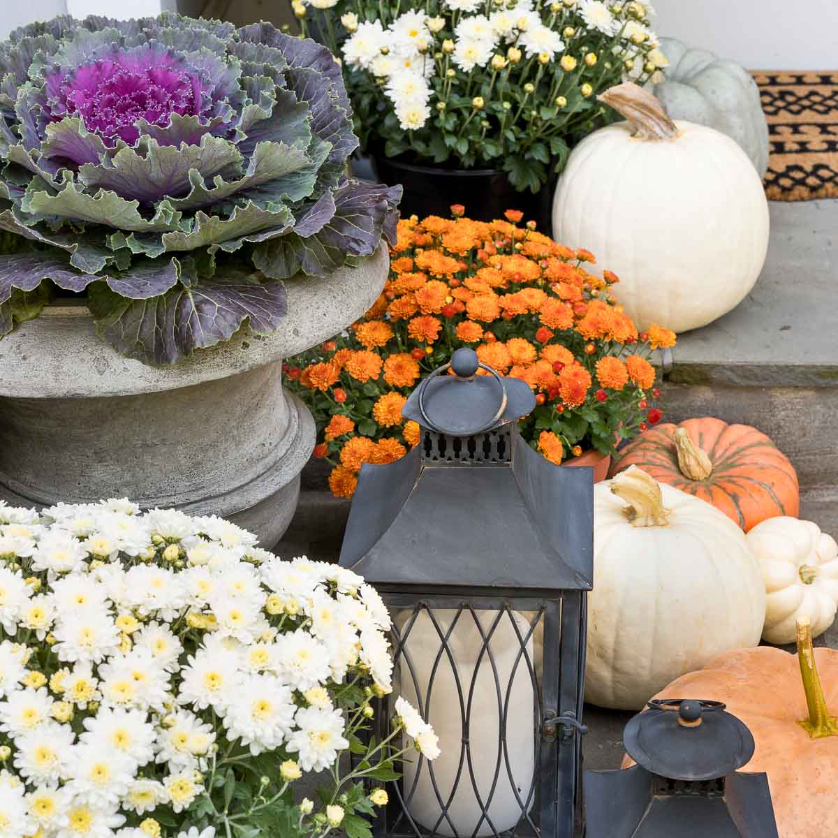 Front Porch Greenery And Lanterns Fall Front Porch Ideas To Welcome In The Season! Driven By Decor