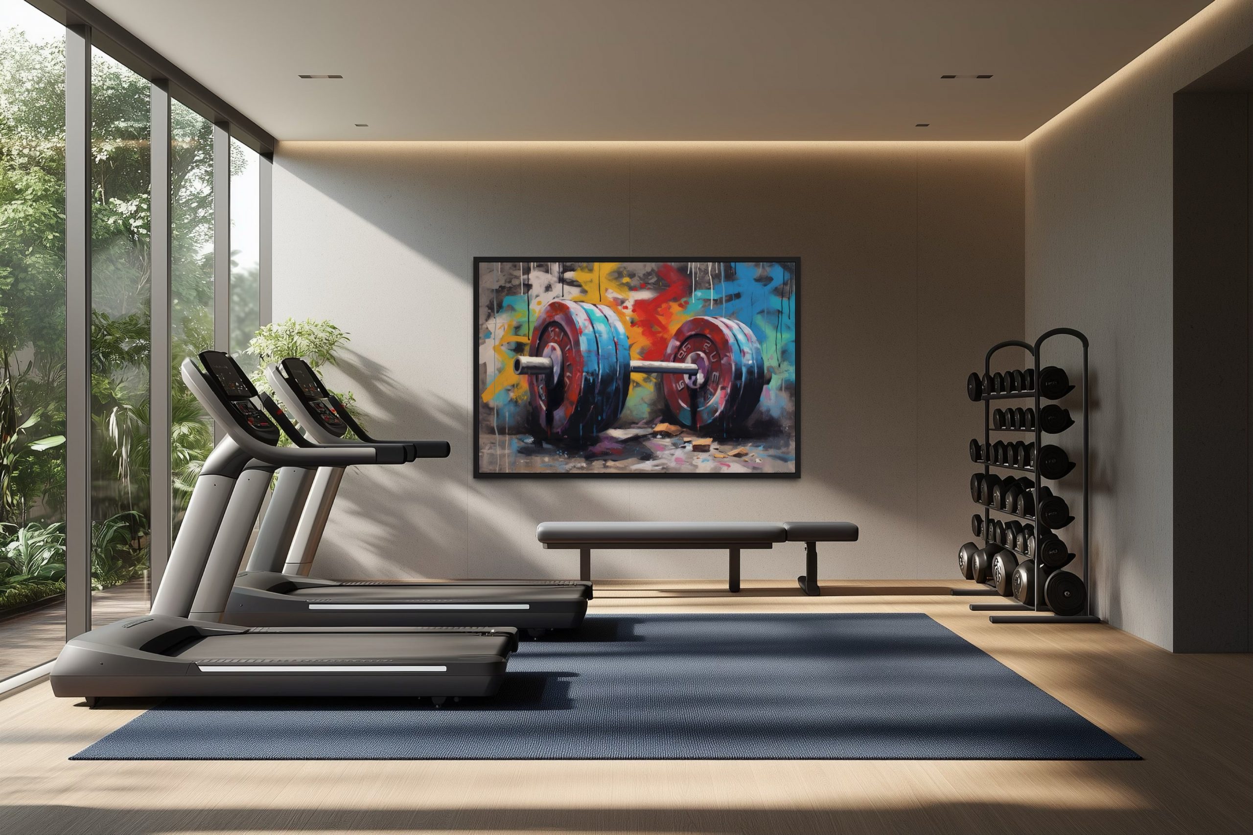 Gym Workout Rooms Treadmill Workout Room In Garage Room Modern Garage Gym Home Gym Walls