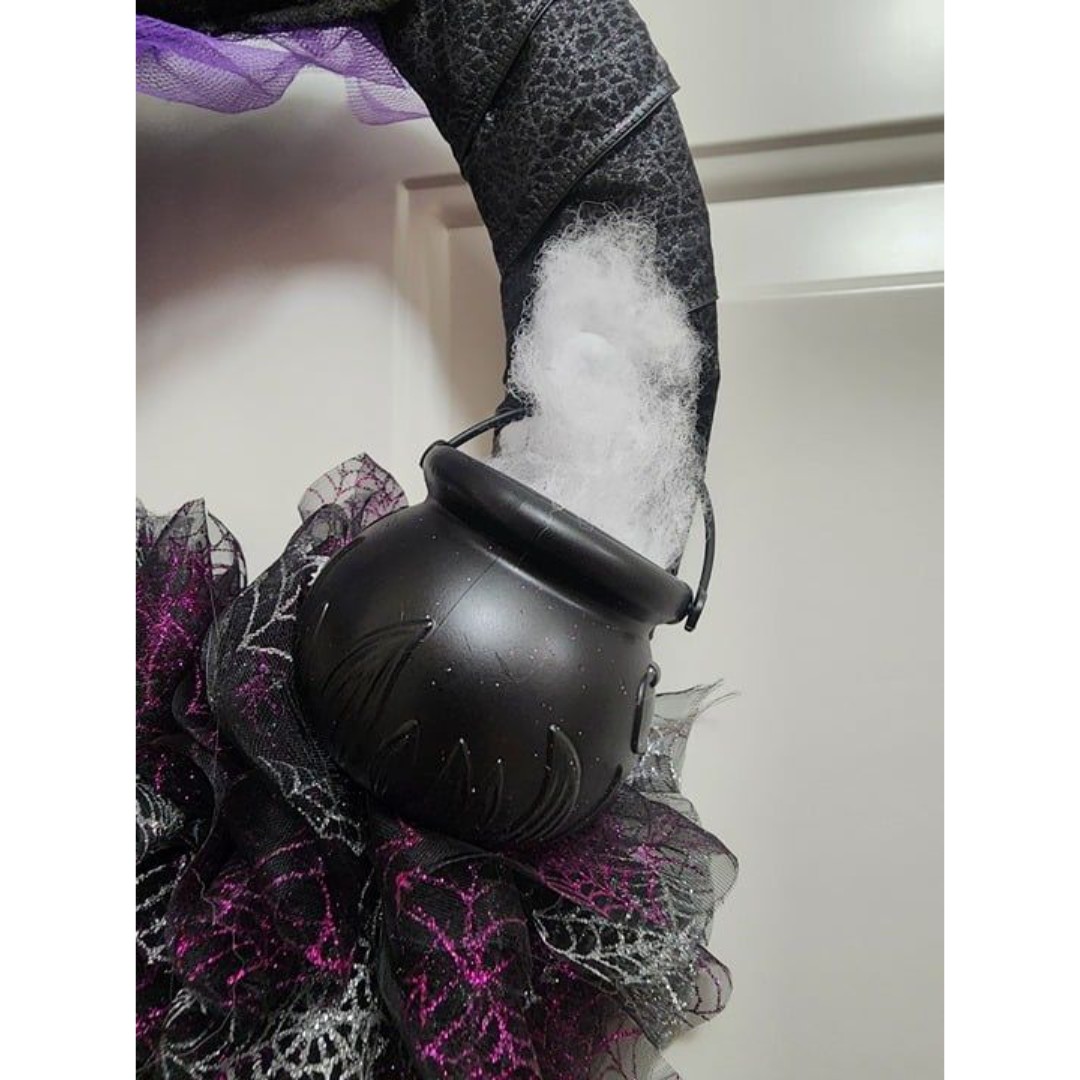 Handmade Witch Halloween Wreath-New