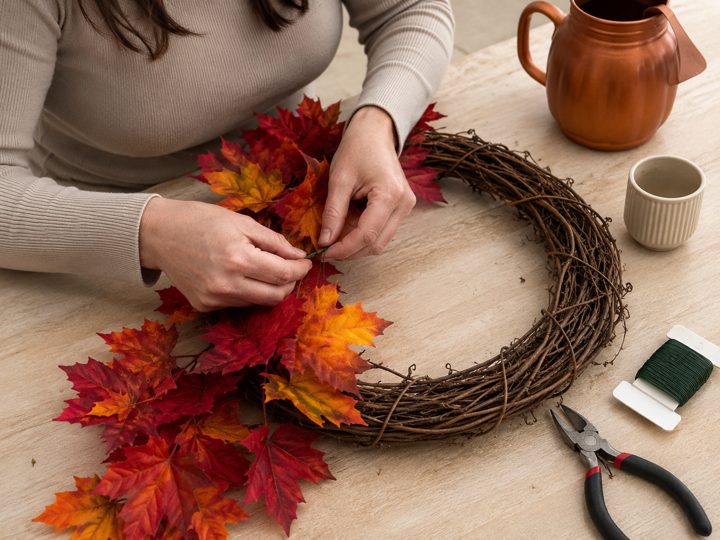Harvest Haven Wreath: A Dollar Tree-Style Fall Statement - Dollar Tree Craft