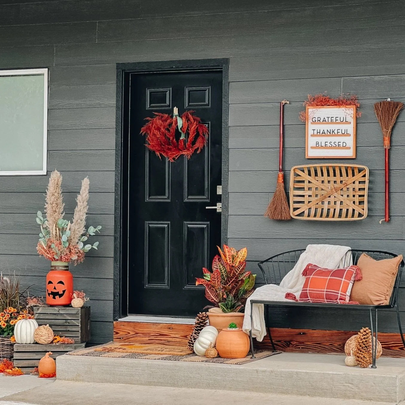 How to Easily Transition Your Halloween Porch Decor into a Thanksgiving Welcome — Bindle & Brass Trading Company