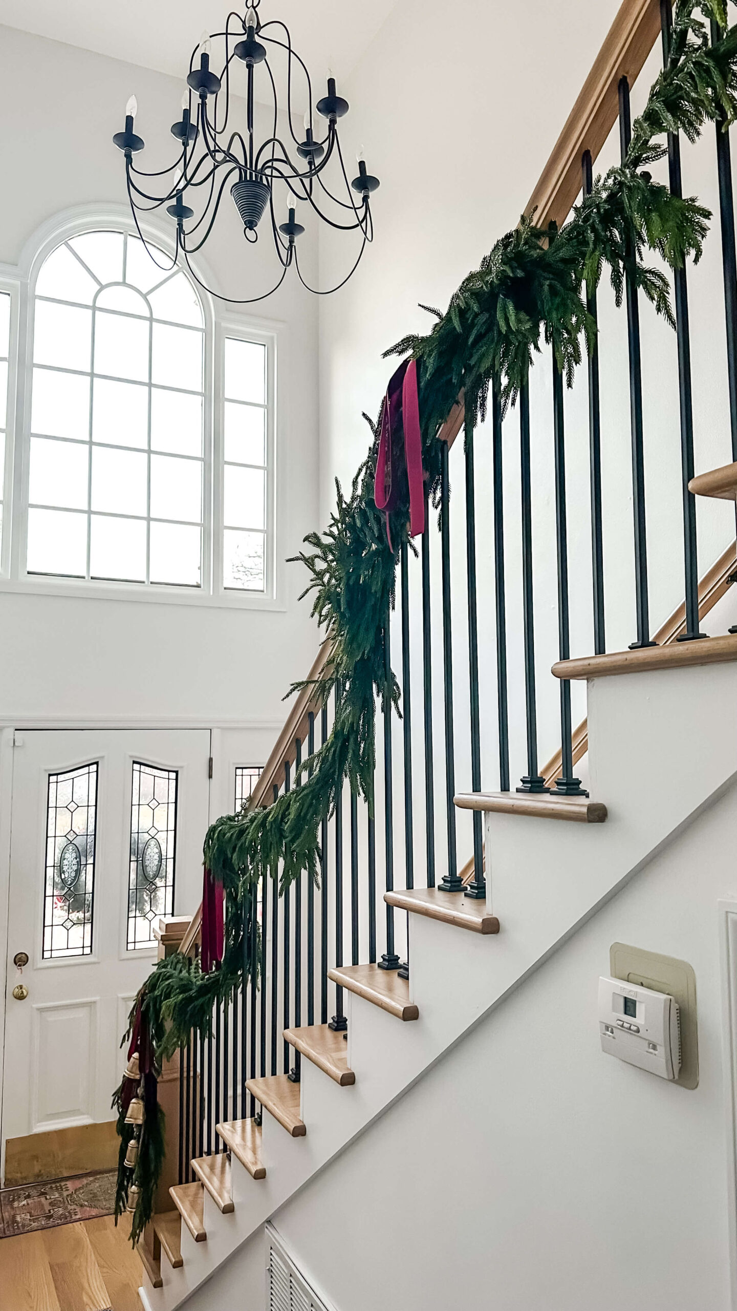 How To Hang Garland On A Staircase - allisonskiff.com