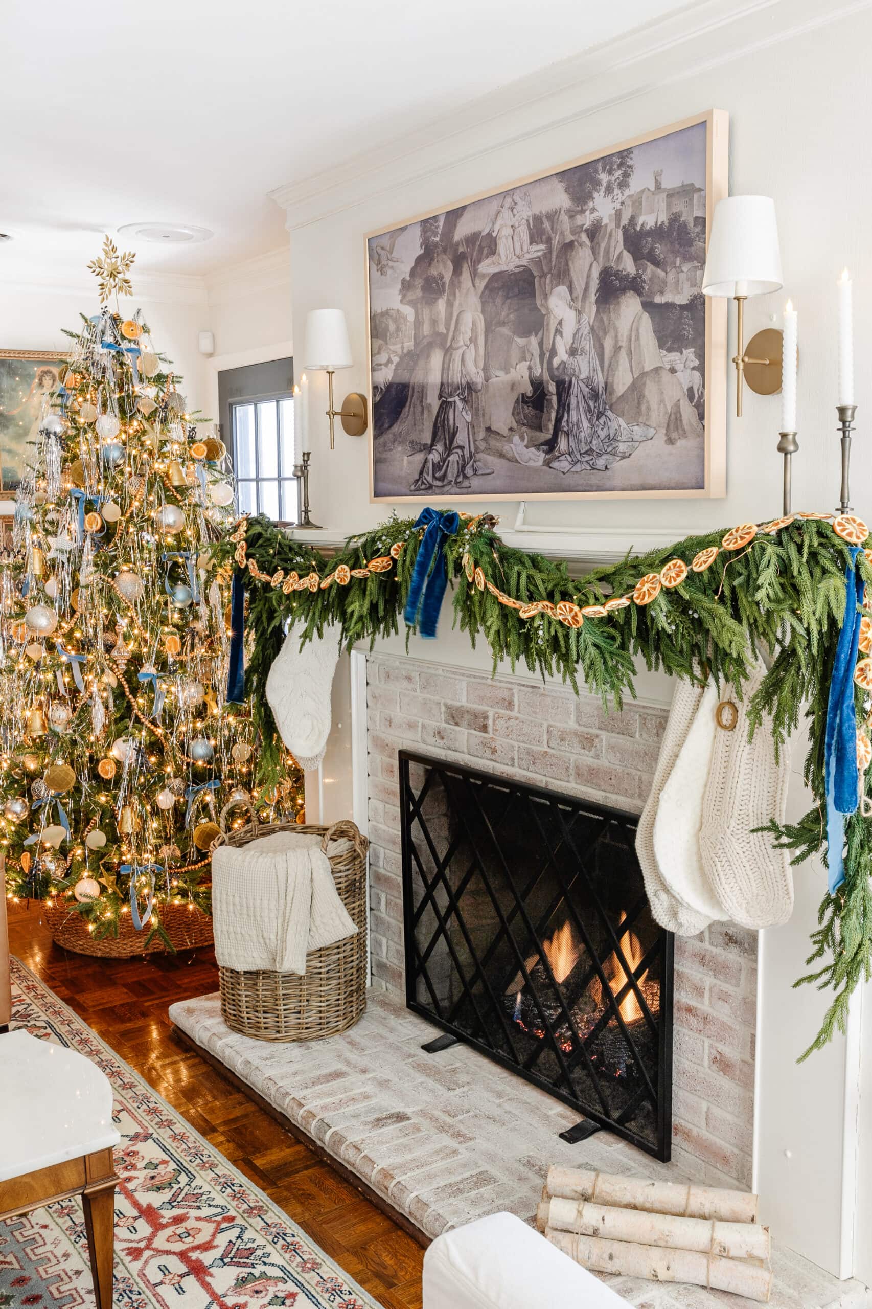 How to Make Beautiful DIY Mantel Garland for Christmas - Bless'er House