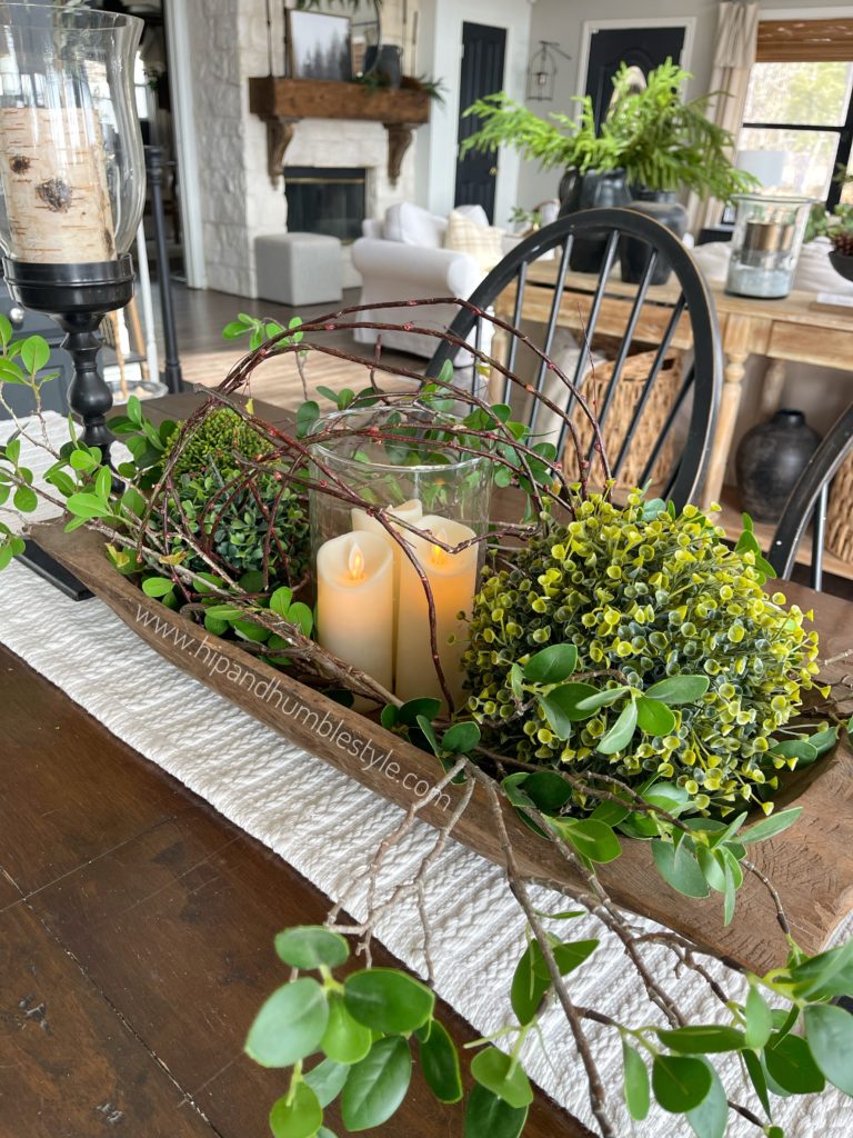 How To Style A Beautiful And Simple Dough Bowl Arrangement * Hip & Humble Style