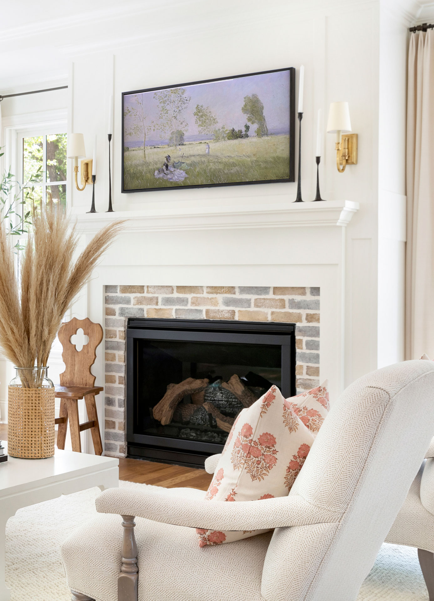How to Style a Mantel with a Television | Bria Hammel Interiors