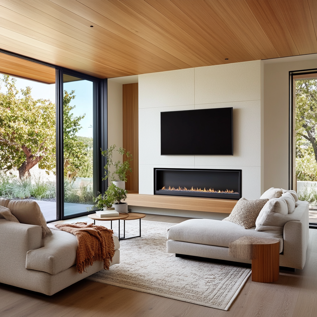 Media Wall with Fireplace | Custom Fireplace TV Walls