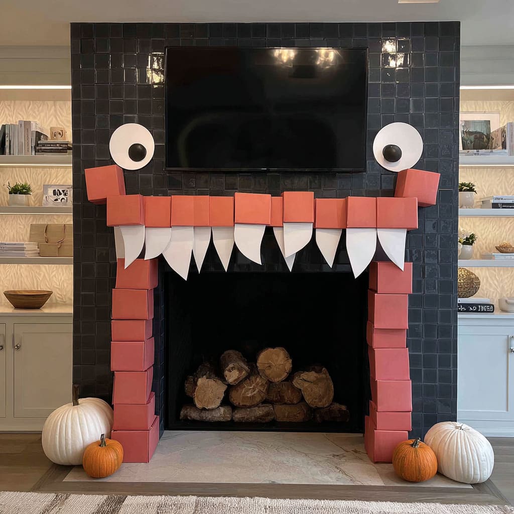 Modern Halloween Mantels with Style and Subtle Character