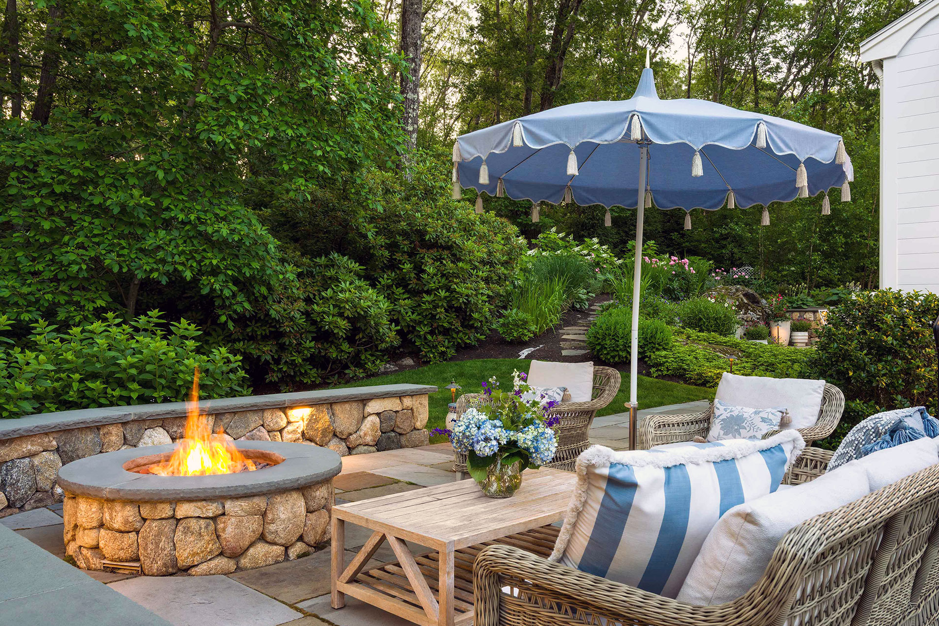 Outdoor Fire Pits & Fireplaces in Boston | a Blade of Grass