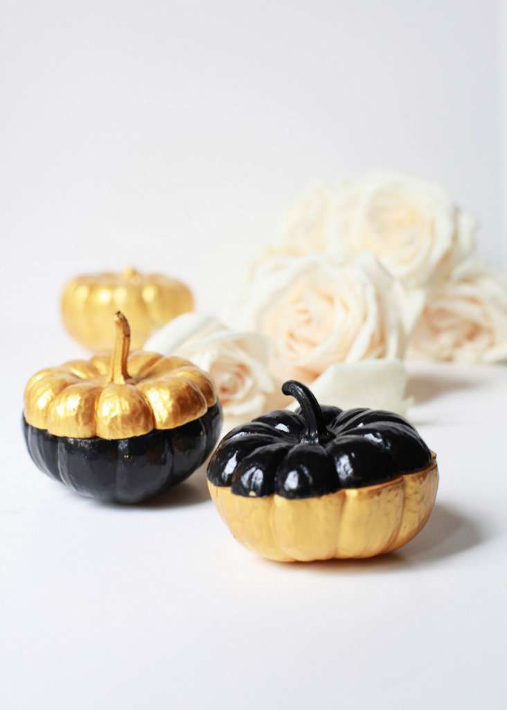 Painted Mini Pumpkin Centerpieces - Posh Little Designs