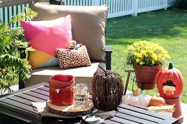 Patio Reveal with Fall Decor from Here Today + Giveaway! - Curly Crafty Mom