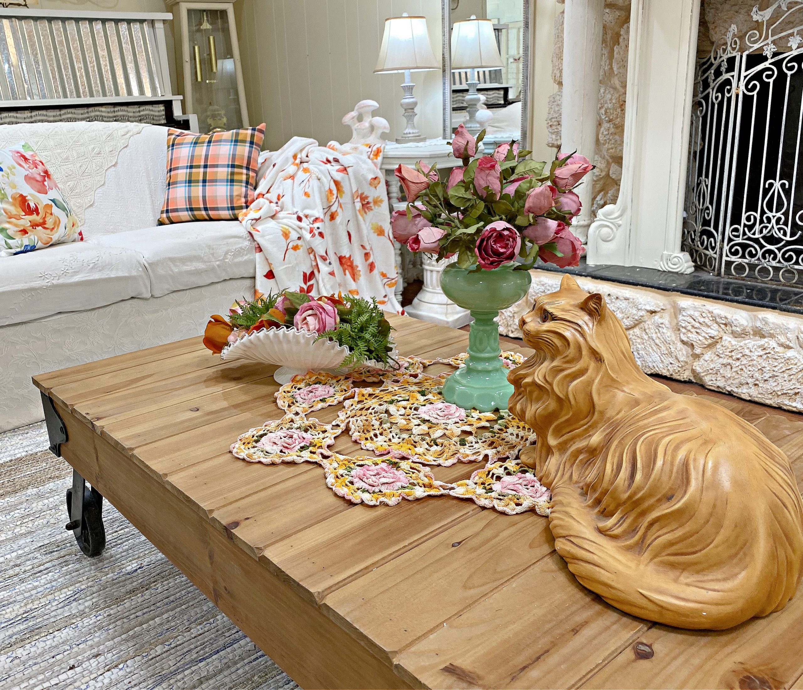Penny's Vintage Home: Simple Autumn Coffee Table Vignette
