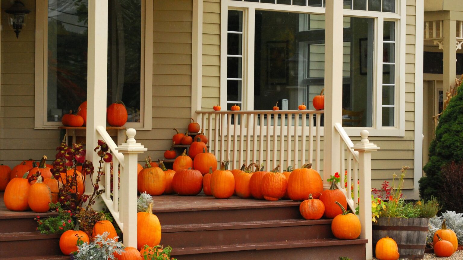 Pumpkin Porch Decorating in Charlotte | Seasonal Décor
