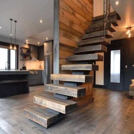 Reclaimed Stairs Latest Rustic Floating Stairs Design Ideas For Indian Homes In 2026