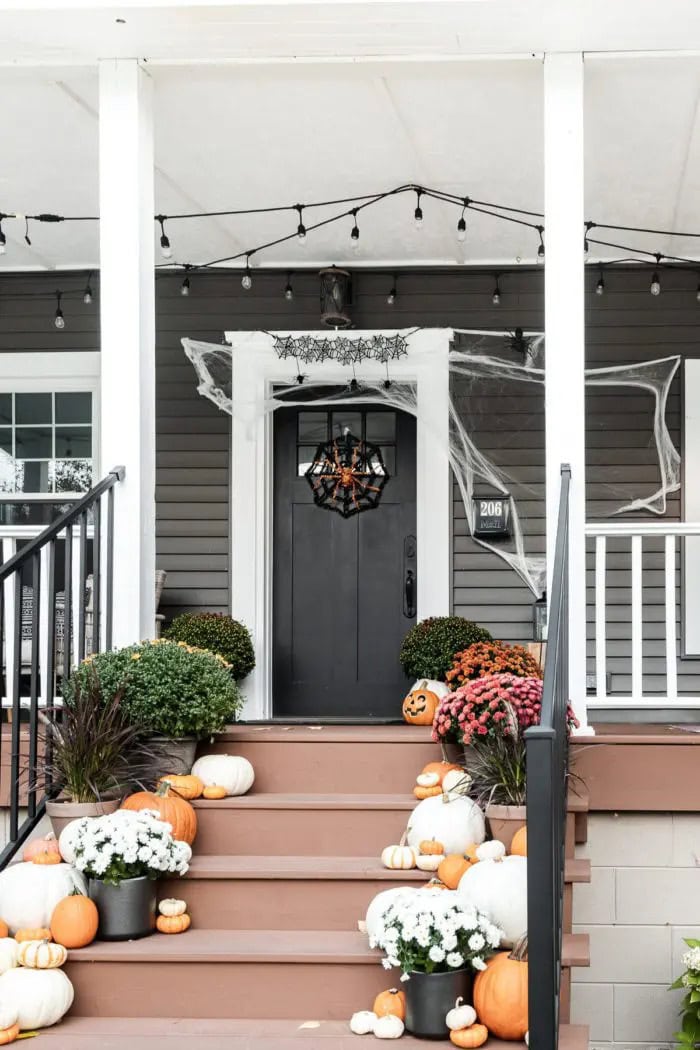 Scary Halloween Front Porch Ideas Story - A Blissful Nest