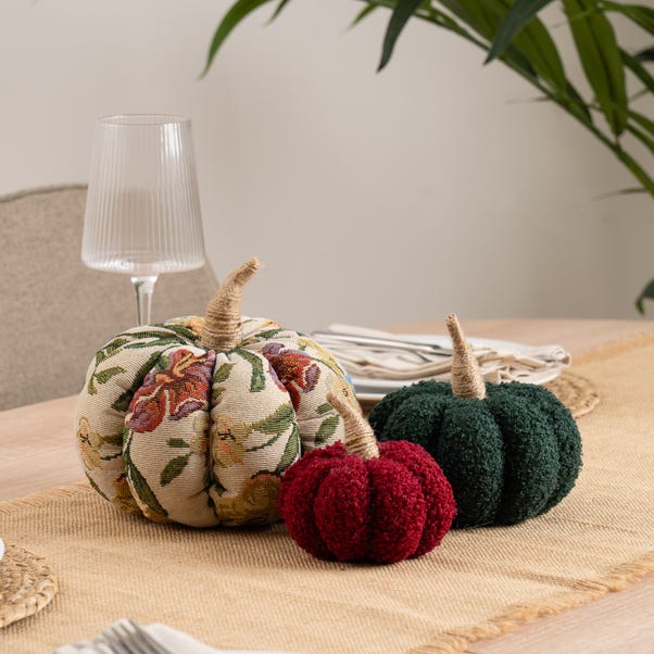 Set Of Pumpkins Elegant LARGE Velvet Pumpkins Set Of 3, Taupe Decor, Elegant Fall Centerpiece For