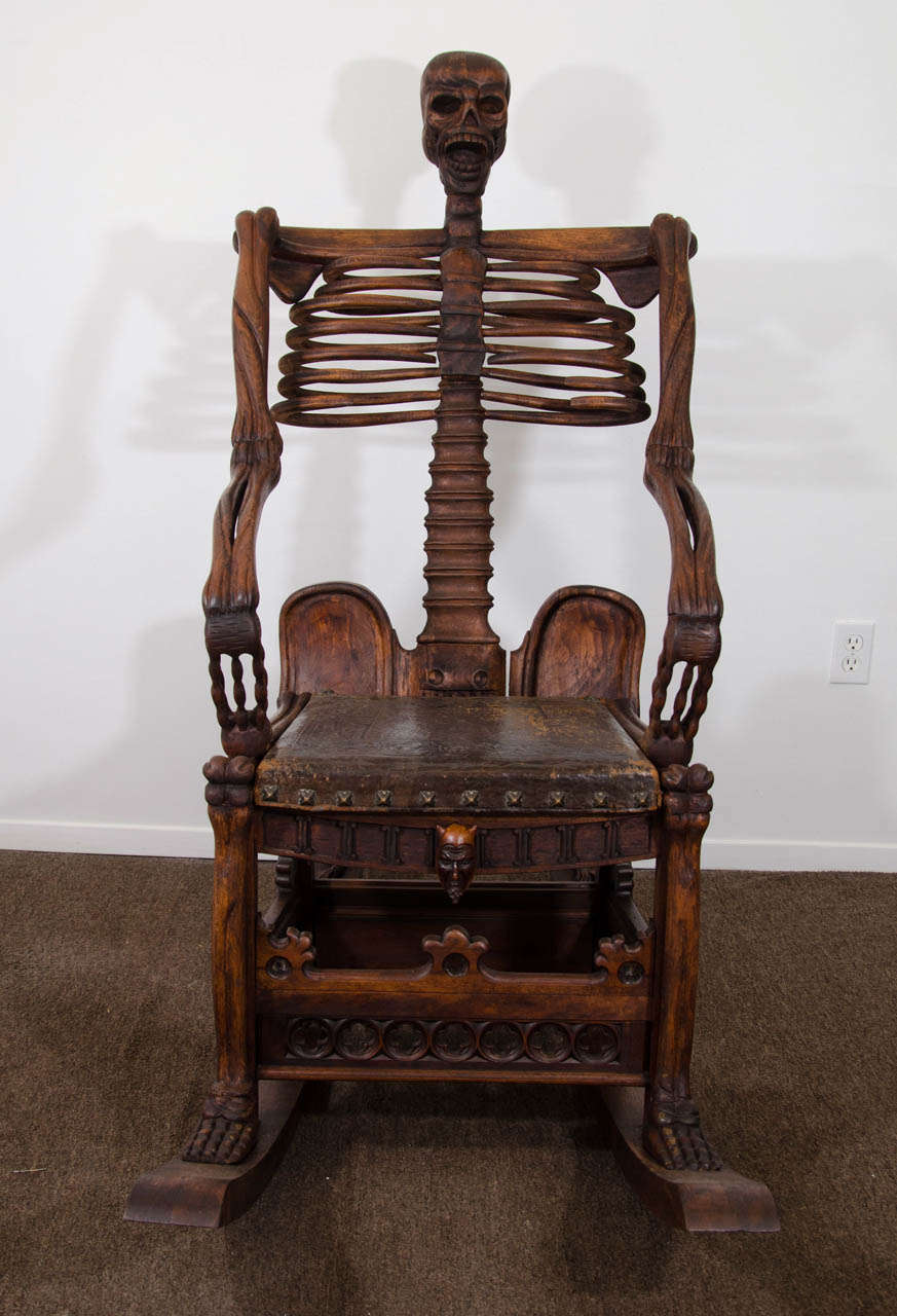 Skeleton Rocking Chair - For Sale on 1stDibs | rocking chair skeleton, skeleton on rocking chair, skeleton in rocking chair