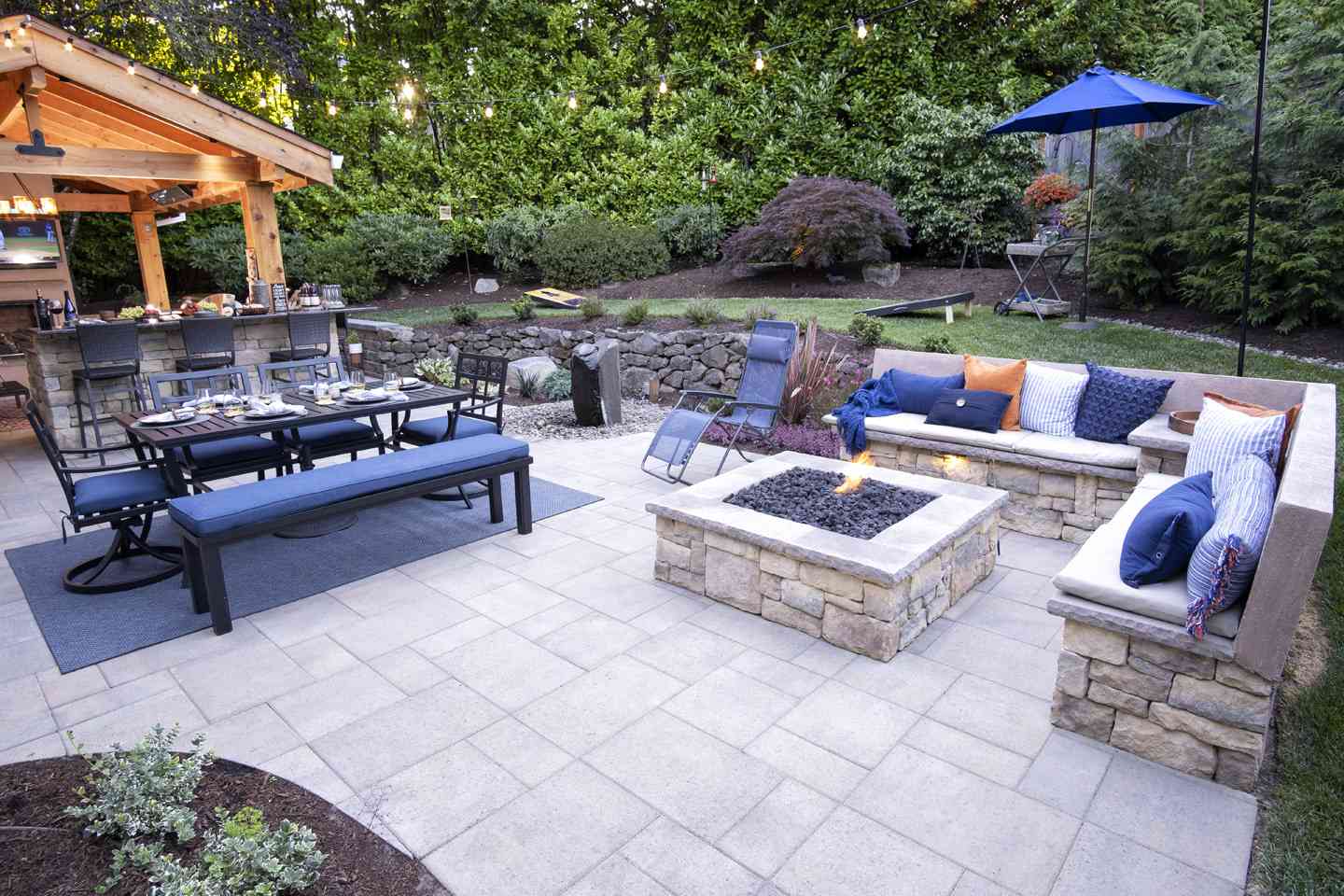 Stone Patio Designs Outdoor Sitting Area With Fire Pit 21 Stone Fire Pit Ideas For A