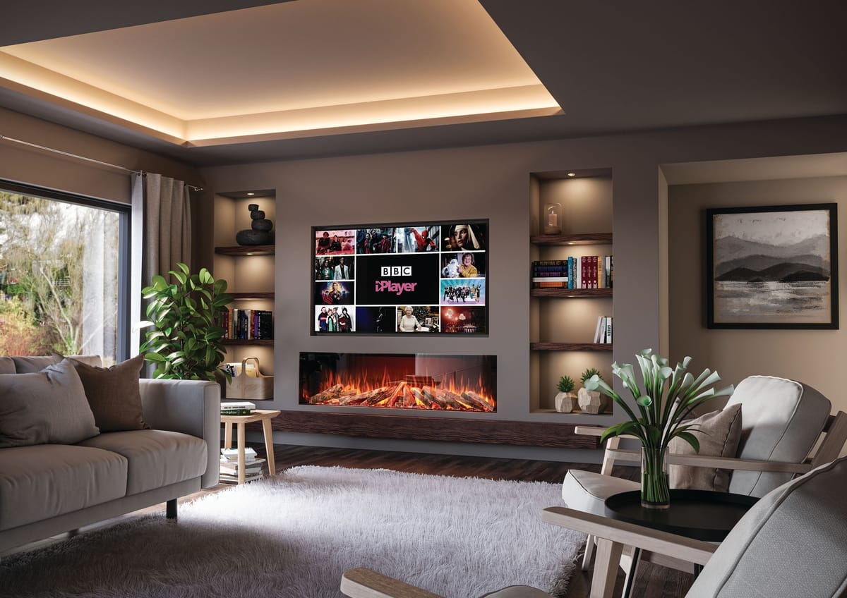 Stunning Media Wall Ideas with Integrated Fireplaces - Battlesbridge