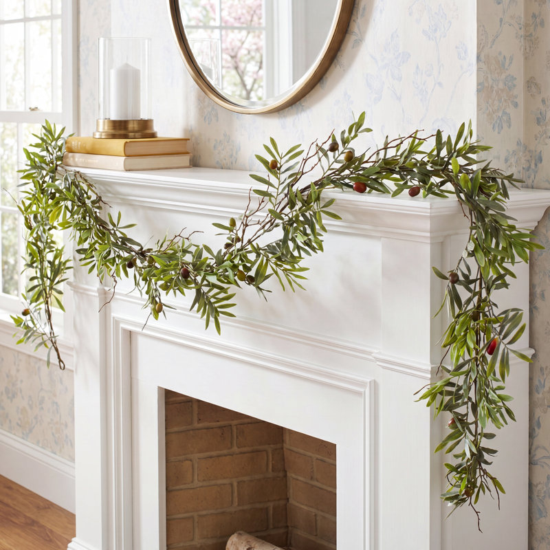 The Holiday Aisle® 6' Artificial Olive Hill Garland & Reviews | Birch Lane