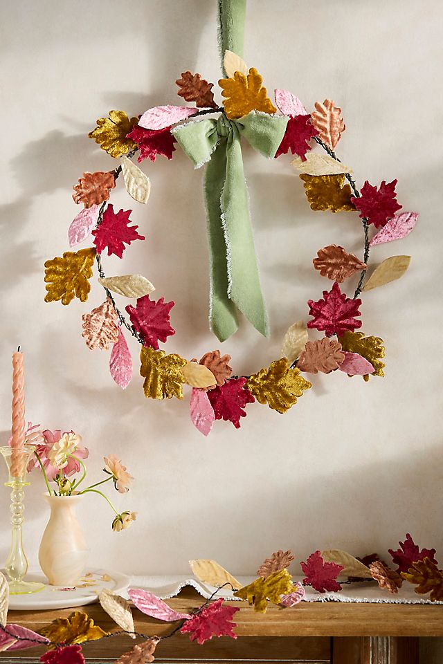 Velvet + Iron Leaves Wreath | Terrain
