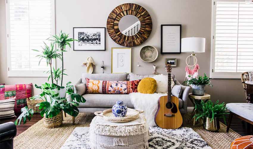 Beautiful and Dazzling Bohemian Living Room Interior Design Ideas