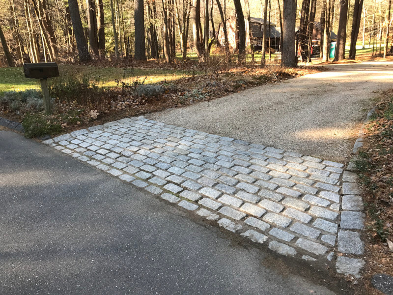 Belgium Block Driveway Apron - The Green Machine
