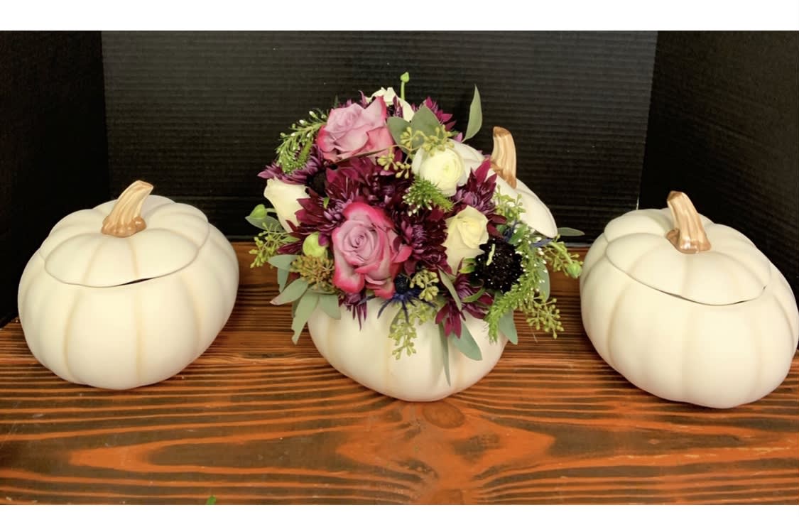 Large white pumpkin in Kennesaw, GA | Faith Designs Florist