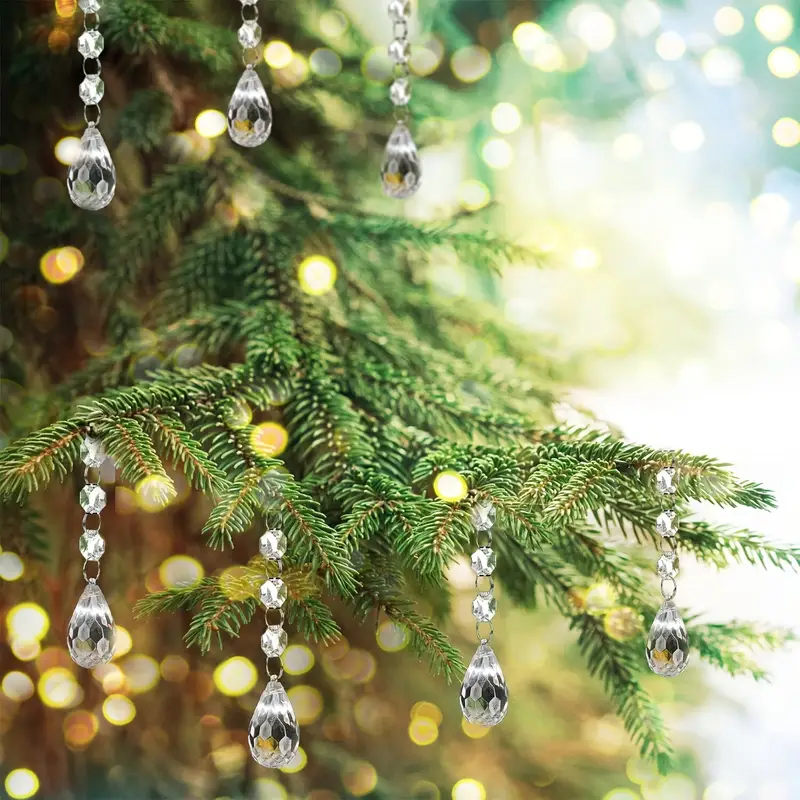 10pcs per pack crystal christmas tree ornaments transparent - Temu United  Arab Emirates