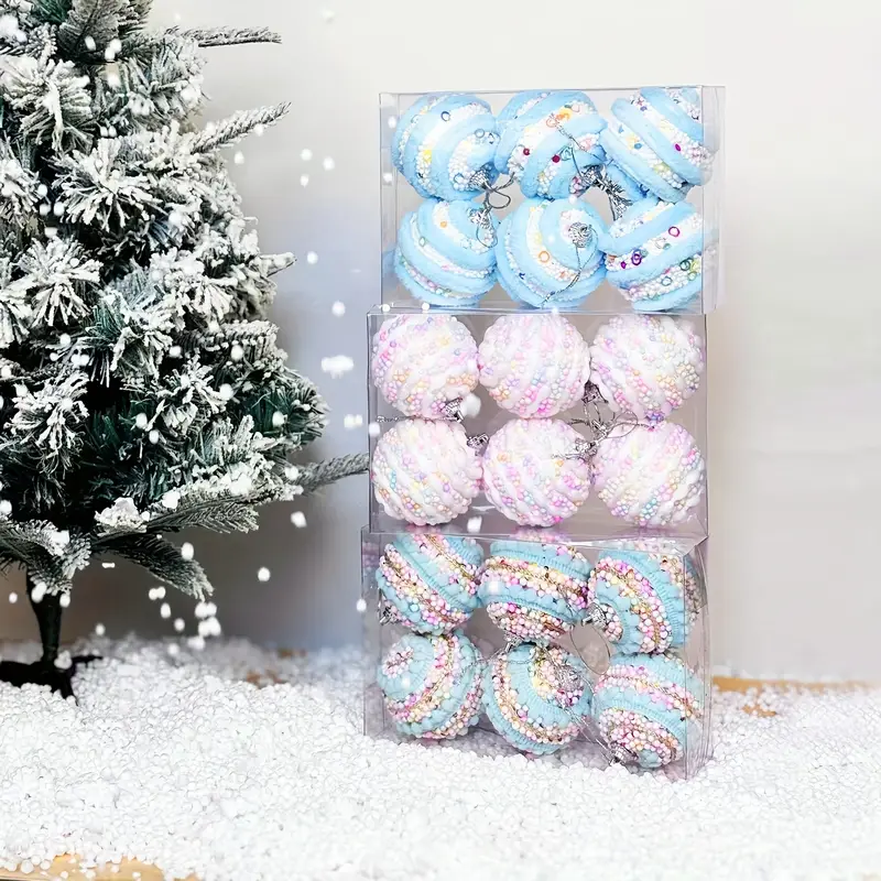 12 6pcs 6 36inch macaron foam christmas balls christmas - Temu Oman