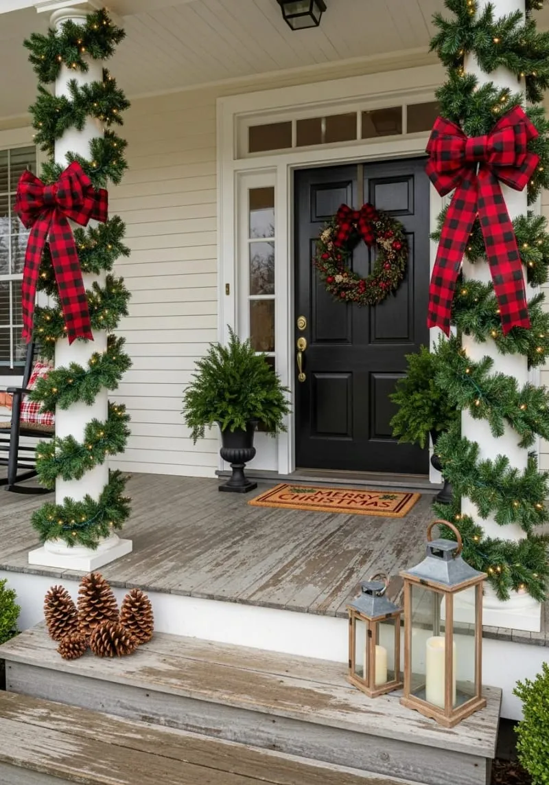 15 Christmas Decor Ideas for a Front Porch DIY That's Simple but Stunning