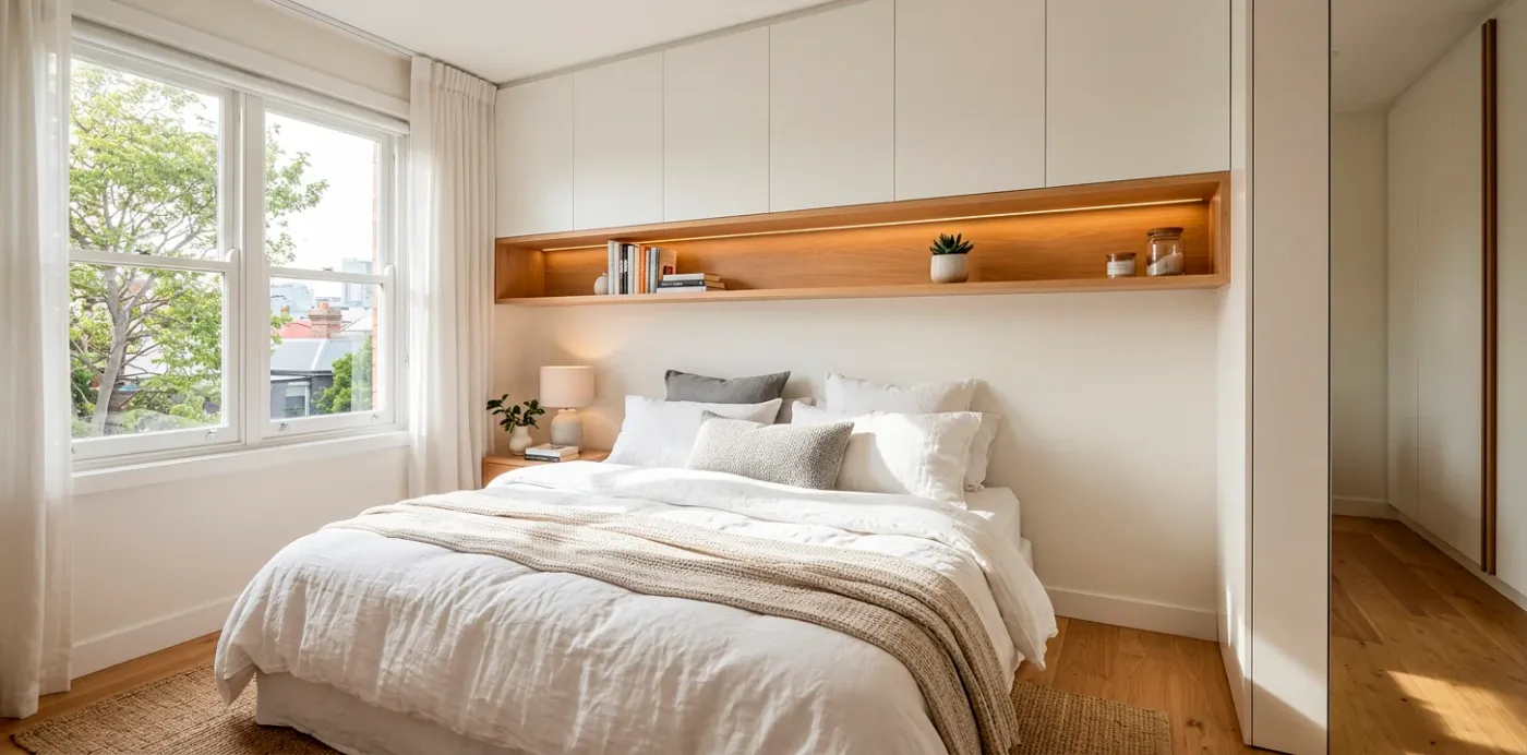15 Clever Over-the-Bed Storage Ideas for Ultra-Tiny Bedrooms - SpaceOfMuse