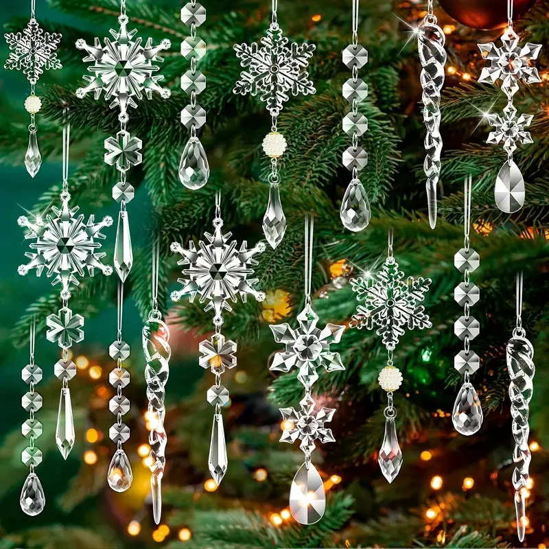 18pcs pk crystal christmas ornaments tree decorations - Temu Bahrain