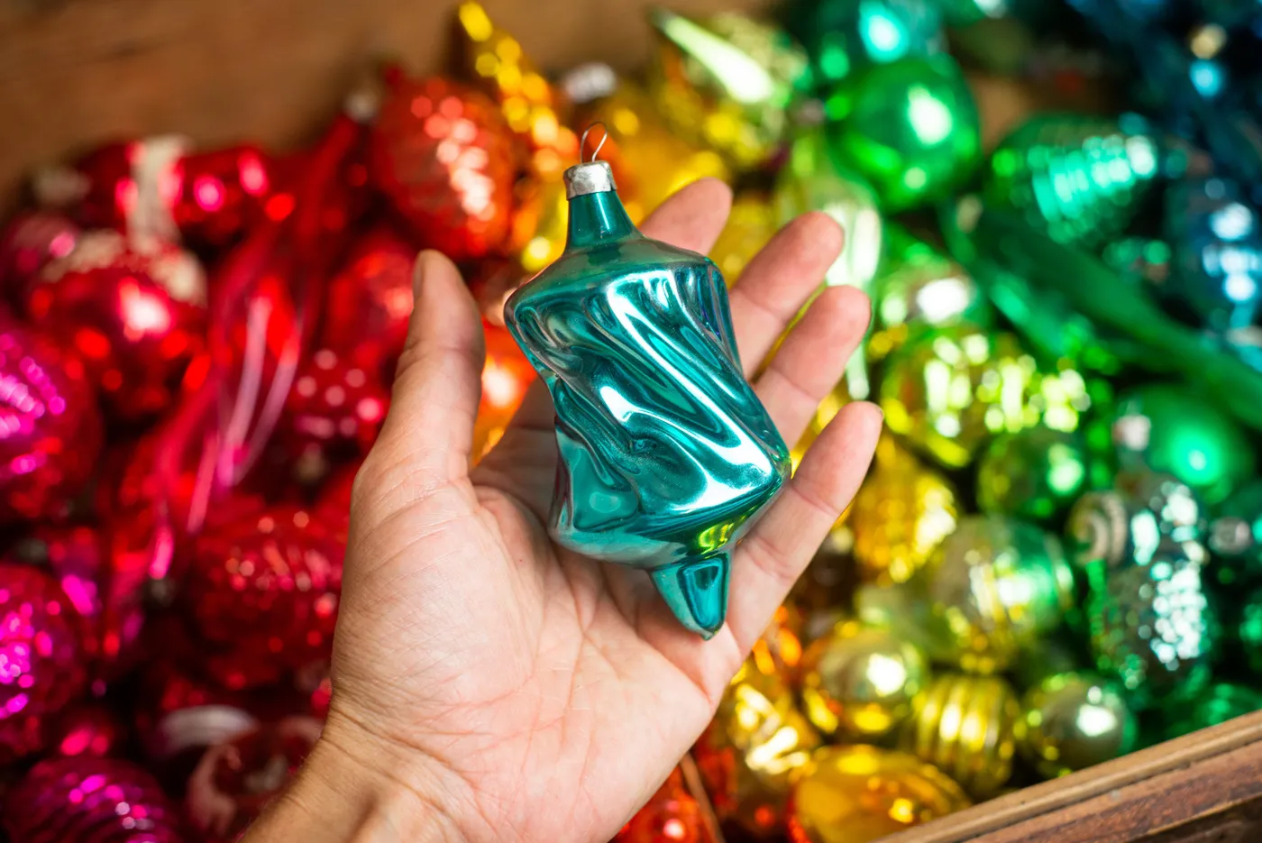 1950s Rainbow Vintage Christmas Glass Ornaments, Soviet Assorted Vintage  Glass Holiday Ornaments - Multi-Color